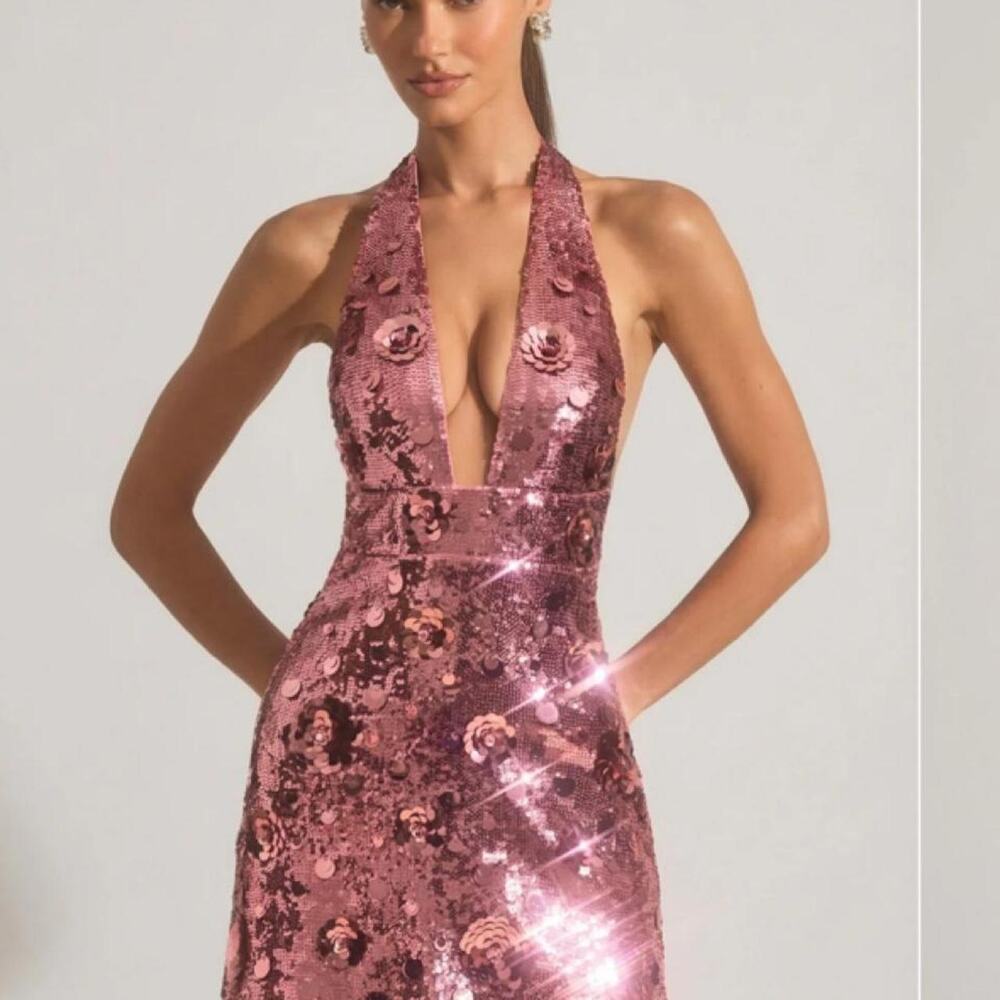 Oh polly pink sequin mini